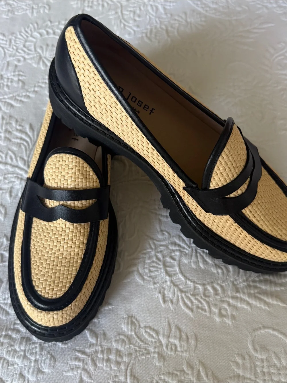 Jon Josef Rafia Penny Loafers. Eu 41 US 9.5